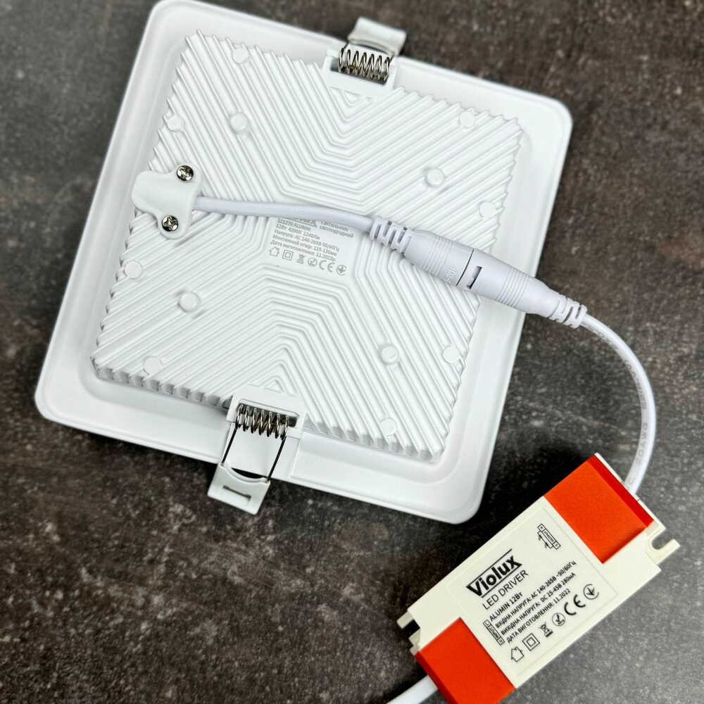 Светильник LED даунлайт Violux ALUMIN 12W 4200K квадрат IP20 ( 121270 )